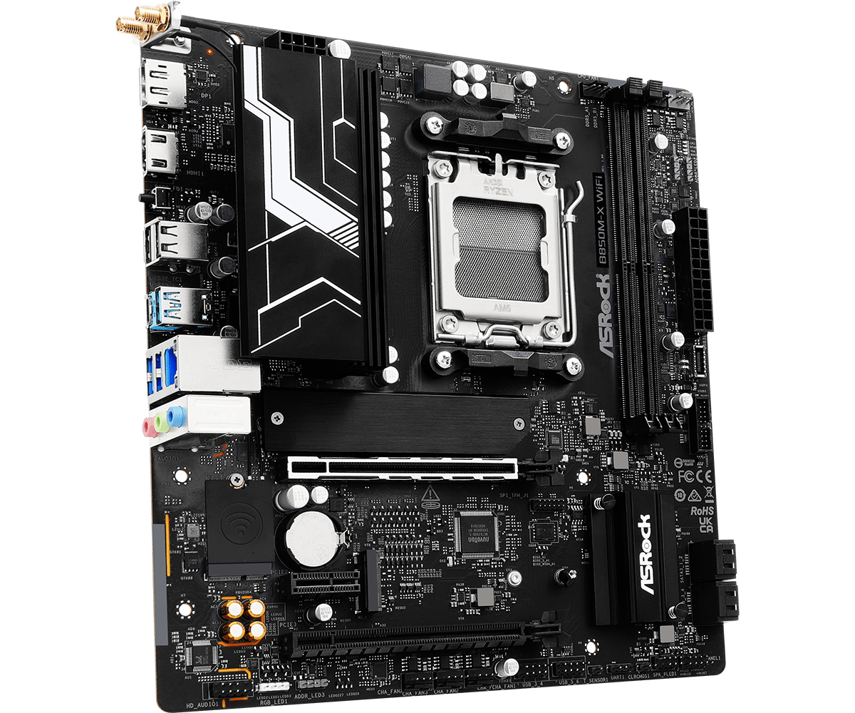 ASROCK جديد B850M-X WIFI 6E AM - مراجعة X870E Atx Motherboard وسعره