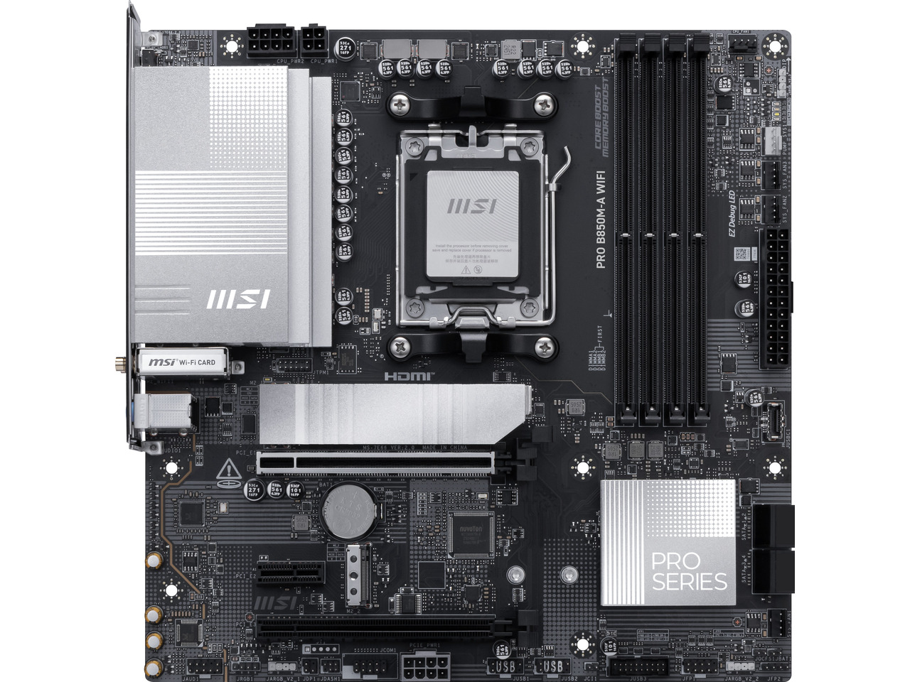 لوحة أم MSI PRO B850M-A WIFI A - مراجعة Am5 Micro Atx Pcie 5.0 Motherboard وسعره